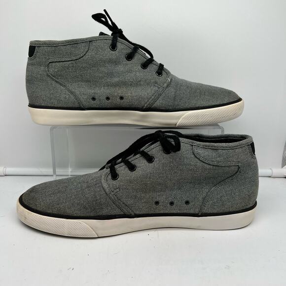 DC Shoes Mens 10 Studio Mid Gray Skate Sneaker - Picture 2 of 10